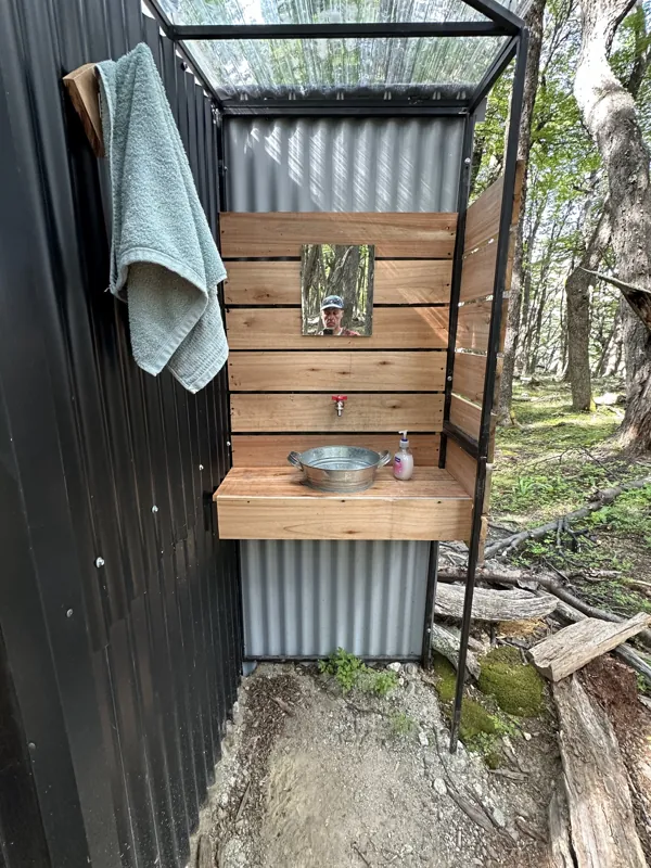 The washstand among the trees