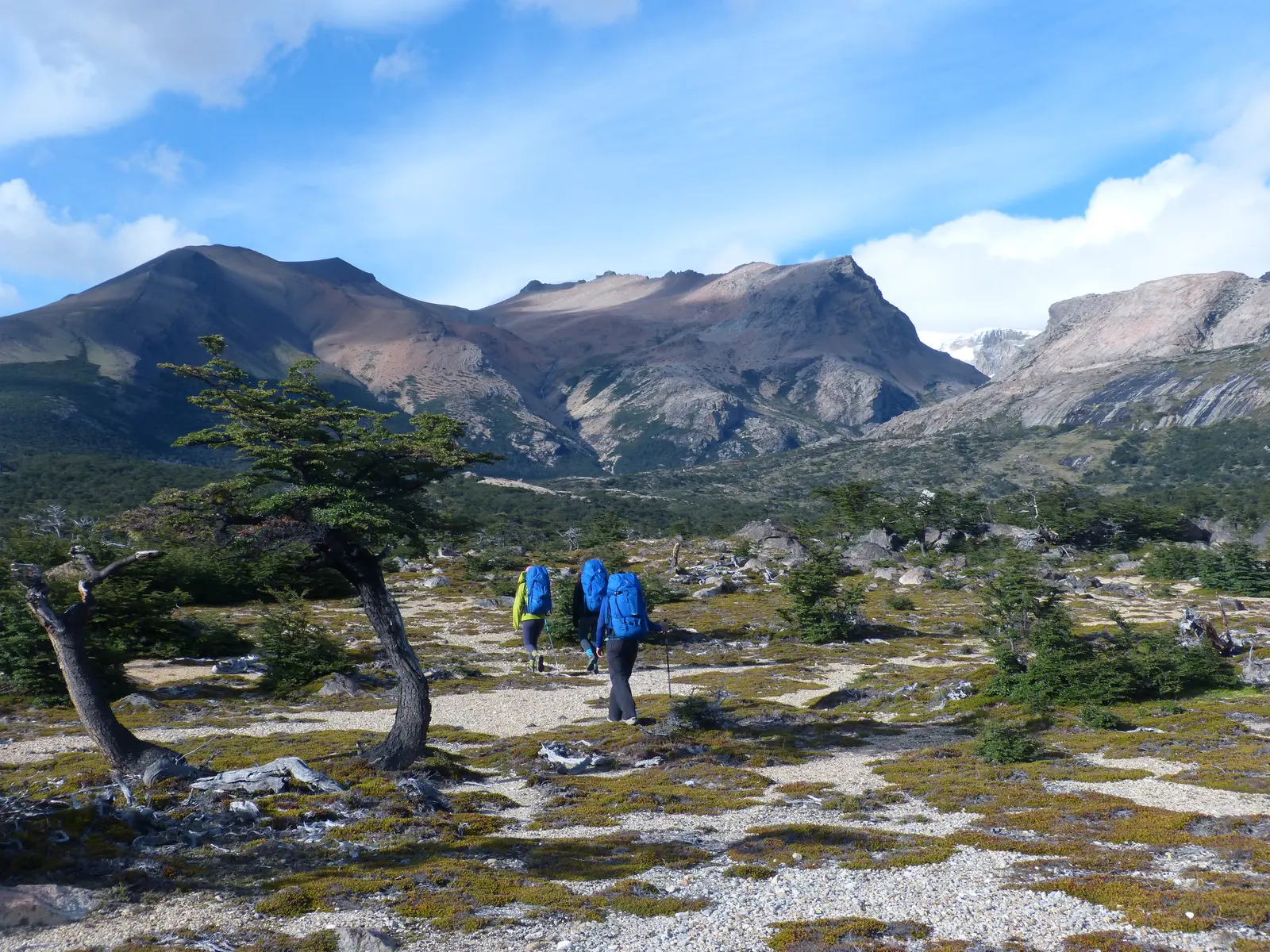 Day two, walking towards the peaks