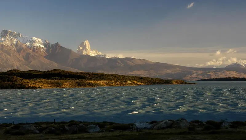 Lago Viedma and the south face of the massif from Helsingfors