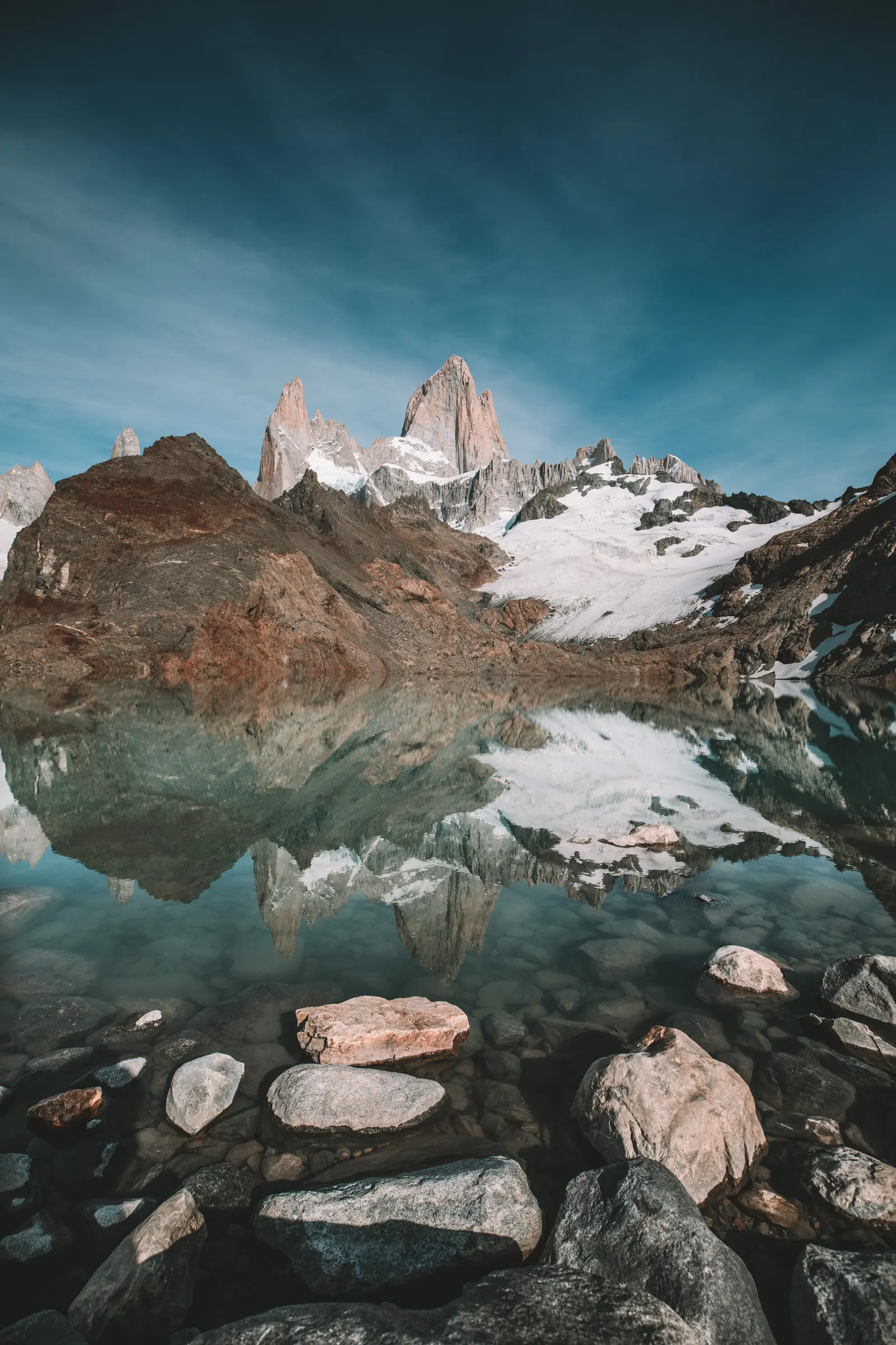 Fitz Roy reflected in Laguna de los Tres